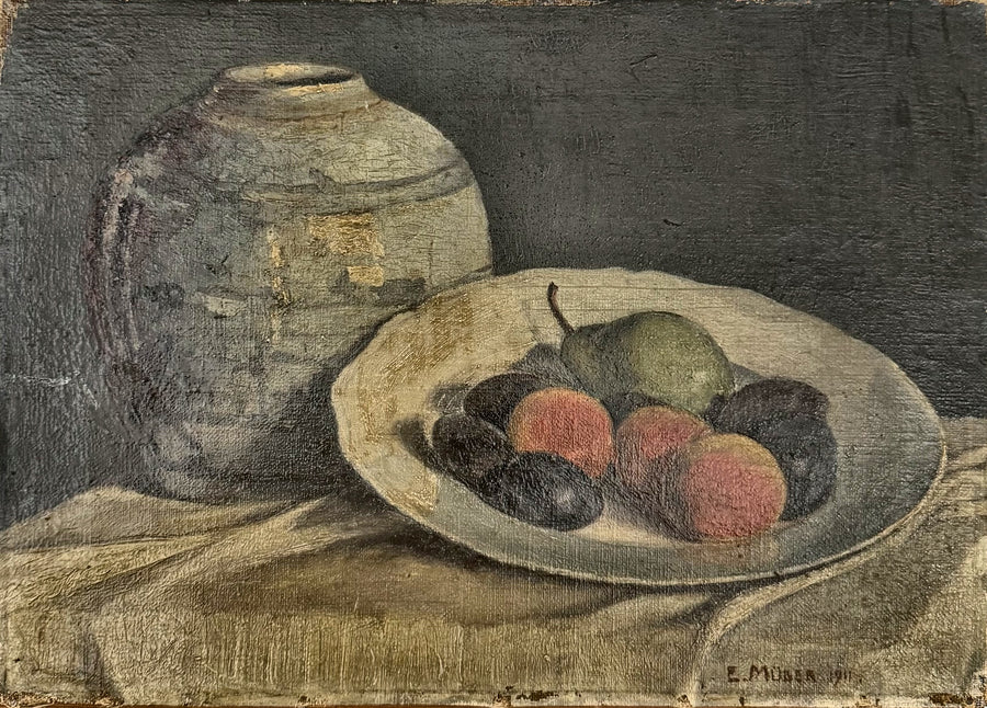 Stilleben mit einem Krug – E. Müller
