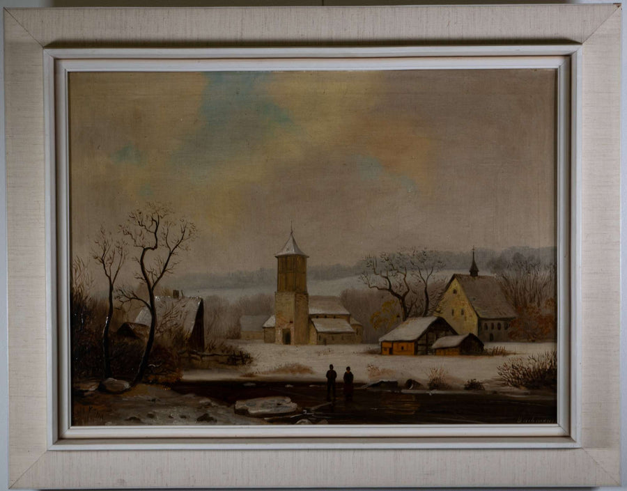Verschneites Dorf — Bachmann, Gesamtansicht