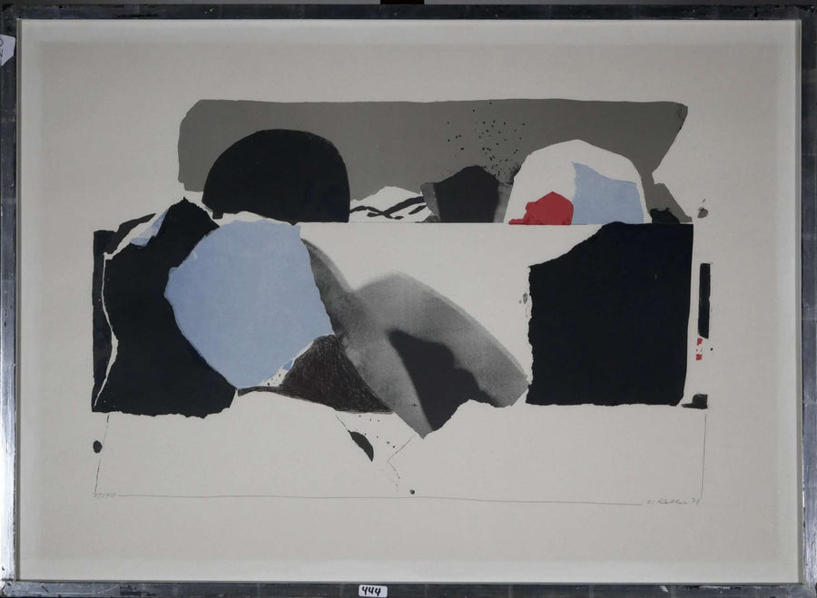 Abstrakt Komposition_Schwarz,Blau,Rot — Oskar Koller, Gesamtansicht