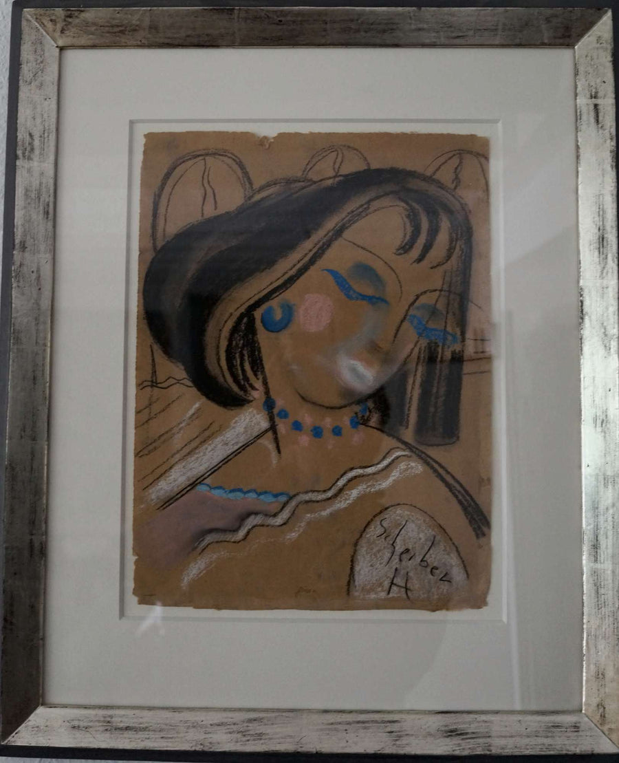 Dame mit Perlenkette — H. Scheiber, Gesamtansicht