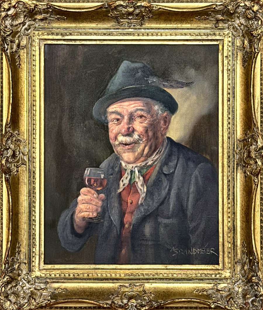 Mann mit Weinglas – A. Brandmeier
