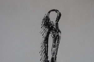 3 Figuren — Fritz W., Detail mit Signatur