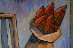 Blumenvase/Orchidee vor Bild — Charles Kaufmann, Detailaufnahme