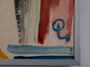 Bunte, impressionistische Szene — Lothar Otto, Detail mit Signatur