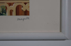 Le Réveil-matin — René Magritte, Detail mit Signatur