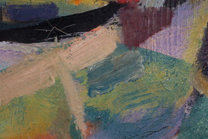 Stadt am Meer mit Fischerbooten am Strand — Heinrich Arrigo Wittler, Detail mit Signatur