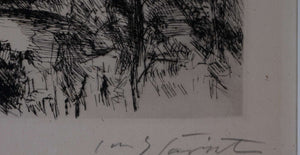 Walchensee mit Jochberg — Lovis Corinth, Detail mit Signatur