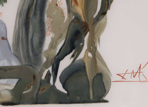 Inferno Canto 13 — Salvador Dalí, Detail mit Signatur
