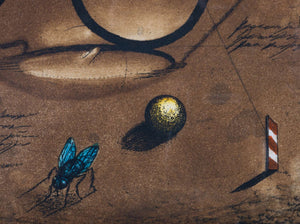 Landschaft mit Brille — Udo Nolte, Detail mit Signatur