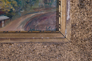 Blick Aus einem Fenster — Johann Valett, Detail mit Signatur
