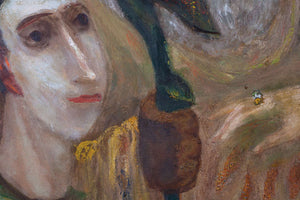 Szene mit dramatischen Figuren — Maurice Cantens, Detail mit Signatur