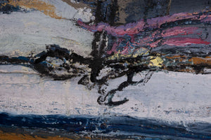 Sonnige Landschaft — Josef Steiner, Detail mit Signatur