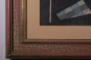 Abstrakte kubistische Komposition — Paul Knothe, Detail mit Signatur