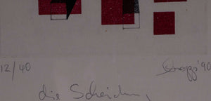 die Scheidung — unbekannter Künstler, Detail mit Signatur