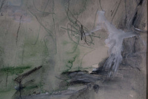 Landschaft mit Bach — unbekannter Künstler, Detailaufnahme