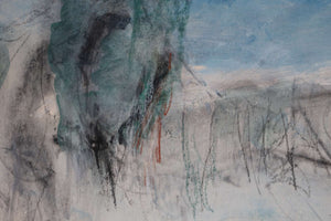 Landschaft mit Bach — unbekannter Künstler, Detail mit Signatur