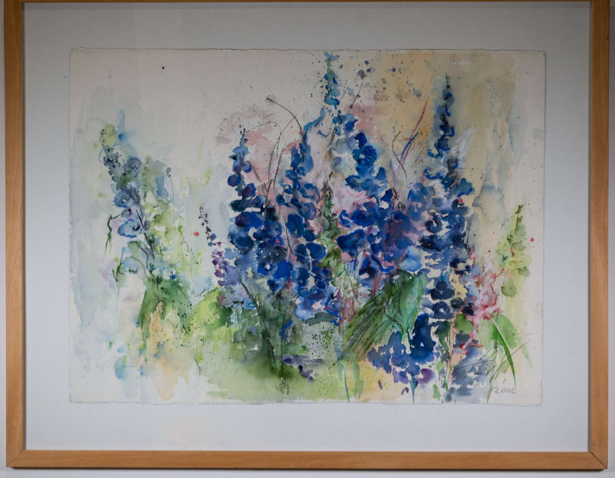 Lila Blumen — unbekannter Künstler, Gesamtansicht