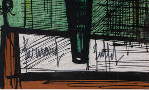 Le bouquet — Bernard Buffet, Detail mit Signatur