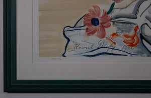 Anémones — Raoul Dufy, Detail mit Signatur