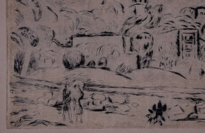 Südliche Landschaft Porto d'Ischia — Hans Purrmann, Detailaufnahme