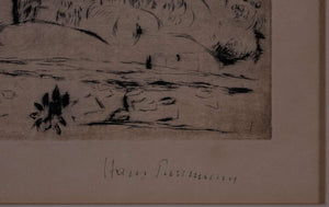 Südliche Landschaft Porto d'Ischia — Hans Purrmann, Detail mit Signatur