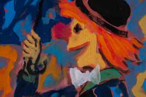 Clown auf einem Fahrrad — Franz-Josef Herold, Detailaufnahme