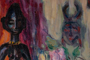 Stilleben mit kulturellen Artefakten — unbekannter Künstler, Detailaufnahme