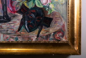 Stilleben mit kulturellen Artefakten — unbekannter Künstler, Detail mit Signatur
