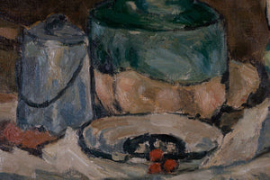 Reproduktion von Paul Cézannes Blumen — B. V., Detailaufnahme