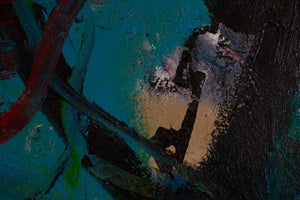 Abstraktes Farbspiel — Heinz Bodamer, Detail mit Signatur