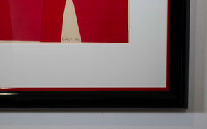 Abstraktes Farbfeld Komposition — Werner Ritter, Detail mit Signatur