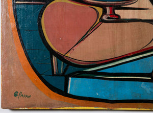 Abstract_1973_Pavan — Giordano Pavan, Detail mit Signatur