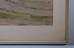 Stauwerk b. Ilvesheim — Franz Huber, Detail mit Signatur
