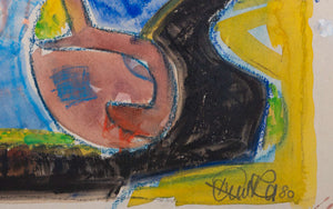Eine Expressive Improvisation: Biestrige Angelegenheit — Paul Knothe, Detail mit Signatur