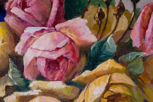 Rosen — unbekannter Künstler, Detail mit Signatur