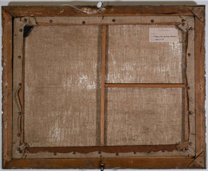 Fragmentierte geometrische Komposition — unbekannter Künstler, Detail mit Signatur