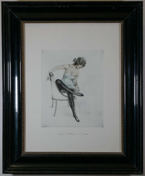 Sitzende elegante Frau — Carl Josef Bauer, Gesamtansicht
