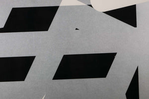 Grau, weiß und schwarz geometrisch — unbekannter Künstler, Detailaufnahme