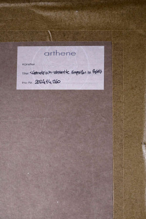 Geometrisch-abstrakte Komposition in Pastell — unbekannter Künstler, Ansicht 5