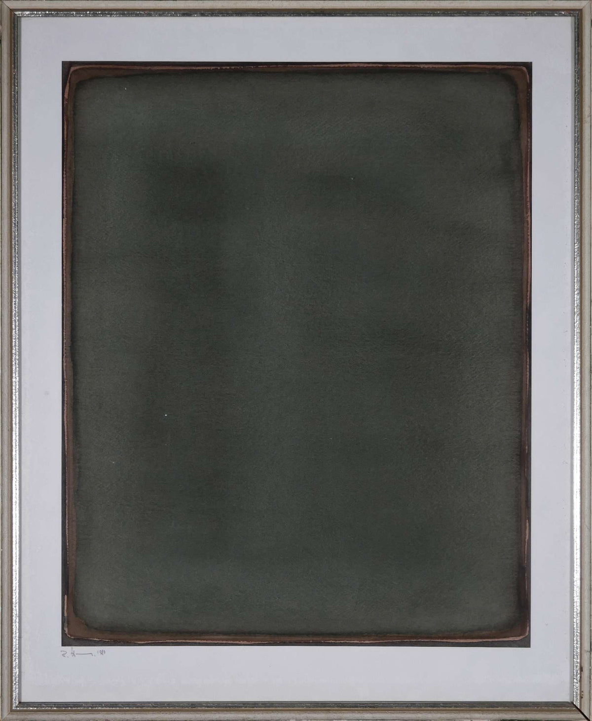 Monochromes Farbfeld navy green — Rolf Hans, Gesamtansicht