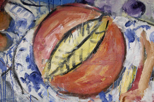 Stilleben mit Früchten und Gefäßen — Thomas Helmbold, Detail mit Signatur