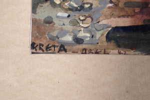 Kreta — Abel Alfons, Detail mit Signatur