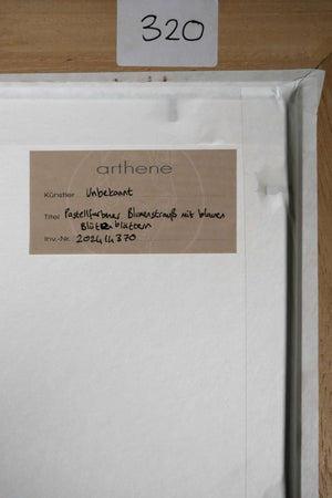 Pastellfarbener Blumenstrauß mit blauen Blütenblättern — unbekannter Künstler, Ansicht 4