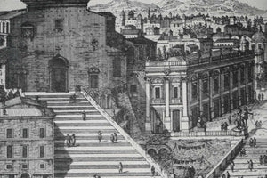 Veduta del Campidoglio nella Città di Roma — Thomas Salmon, Detail mit Signatur