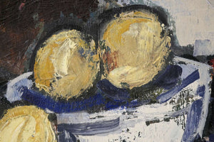 Natura morta con limoni — Bruno Ferrari, Detail mit Signatur