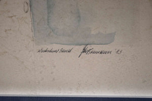 Westerheversand — unbekannter Künstler, Detail mit Signatur