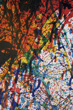 Spritzende Farben Abstrakt — Sam Francis, Detailaufnahme