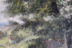 Bach ins Tal — G. Soller, Detail mit Signatur