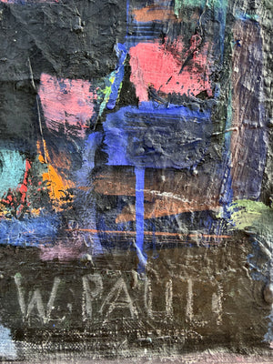 Kreisförmige Sterne über abstrakter Stadt – W. Pauli (Ansicht 2)