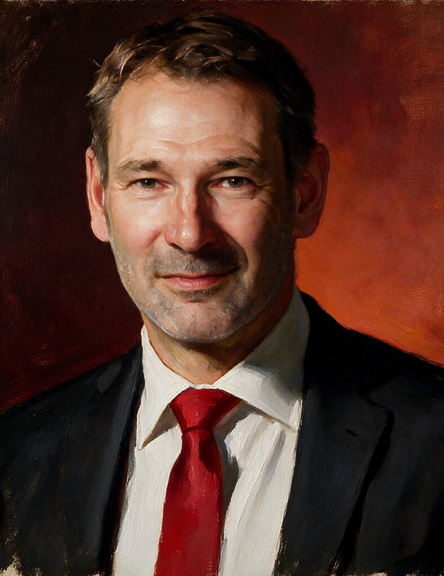 Painted portrait of Harald Weingartner